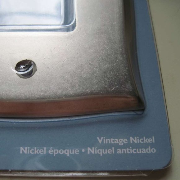 Brainerd Single Decorator Lylah Rocker Light Switch Covers Vintage Nickel Silver - Picture 2 of 11